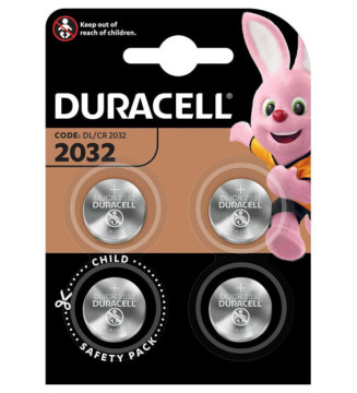 Pack de 4 piles Bouton Lithium CR2032 3V