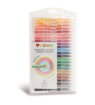 Etui de 24 Feutres Super-lavables Pointe Fine 
24 couleurs
