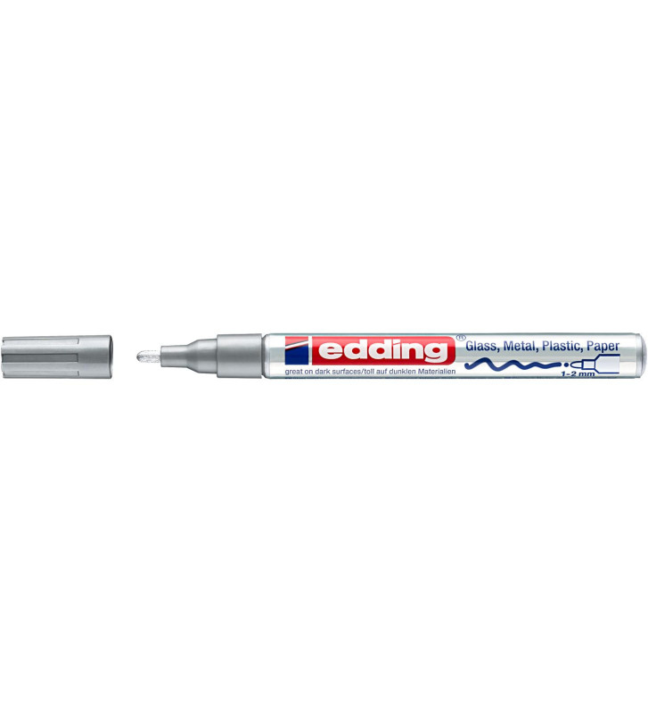 Marqueur peinture brillante 751 argent 1-2 mm