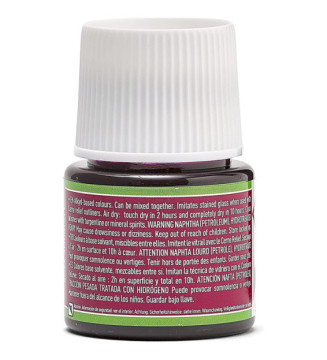 Flacon 45ml peinture VITRAIL transparent VIEUX ROSE