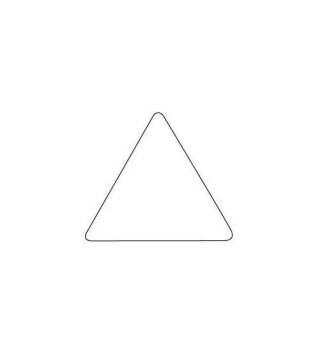 Rouleau de 2832 Gommettes Triangulaires 20 mm Bleu