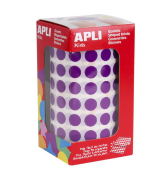 Rouleau de 5192 Gommettes Rondes 10,5 mm Mauve