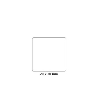 Rouleau de 1770 Gommettes Carrées 20 mm Blanc