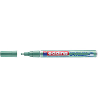 Marqueur Permanent Peinture Brillante 751 Vert Métallisé Pointe Ronde 1-2 mm