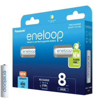 Eneloop Pack 8 Piles Rechargeables Micro AAA 800mAh Ni-MH