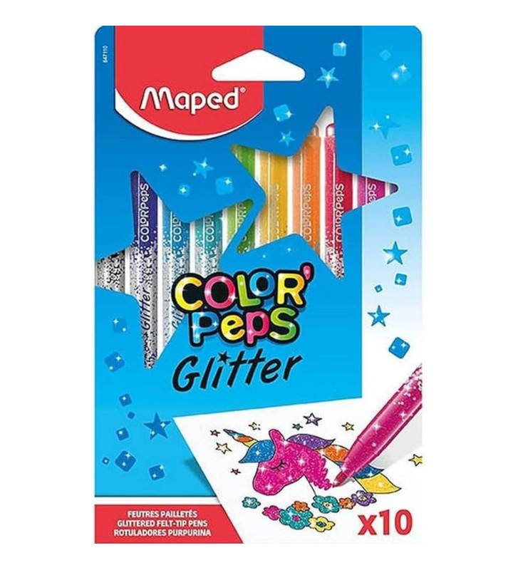 Feutre pailleté COLOR'PEPS, étui carton de 10