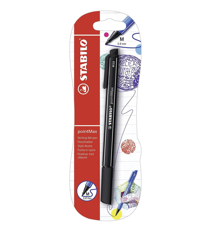 Blister x 1 stylo-feutre STABILO pointMax - noir