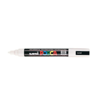 Marqueur pointe conique moyenne pc5m 1,8 - 2,5mm blanc