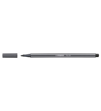 Feutre de Dessin PEN 68 pointe ogive Moyenne 1 mm Gris très foncé