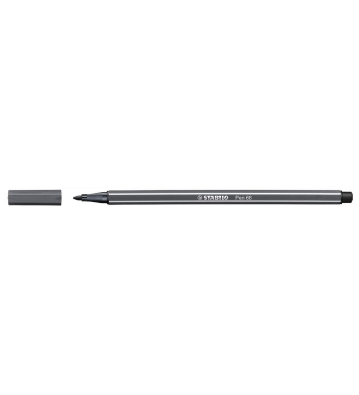 Feutre de Dessin PEN 68 pointe ogive Moyenne 1 mm Gris très foncé