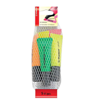 Filet de 5 surligneurs Texmarker NEON assortis