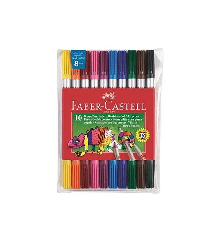 Etui de 10 Stylos feutres double pointes