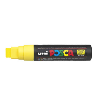 Marqueur pointe rectangulaire extra-large pc17k 15mm jaune