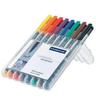 étui de 8 marqueurs permanent Lumocolor 313S Assortis
