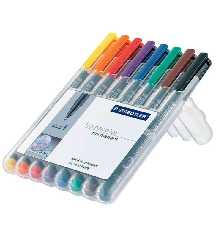 étui de 8 marqueurs permanent Lumocolor 313S Assortis