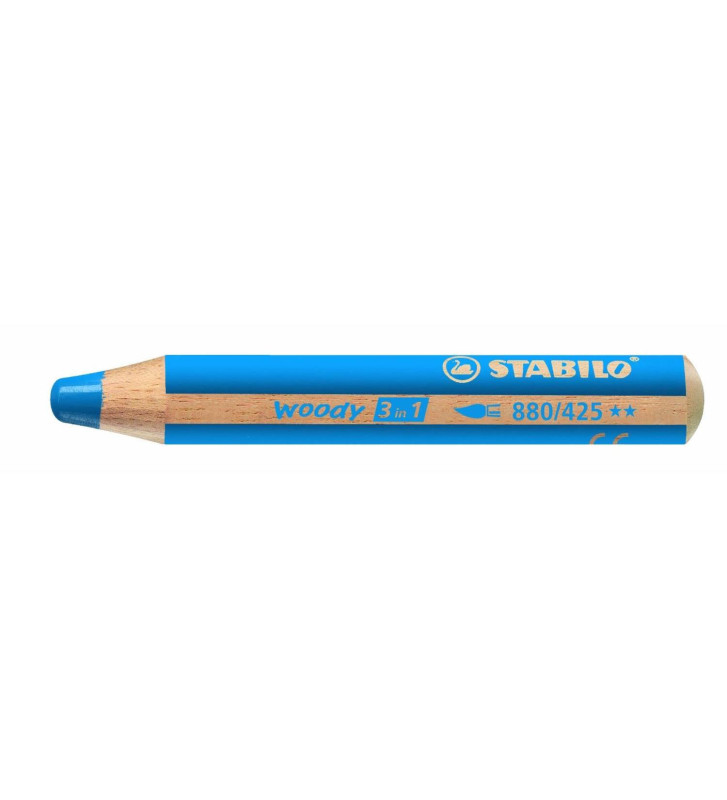 Crayon WOODY 3 en 1 Extra large Bleu cobalt moyen