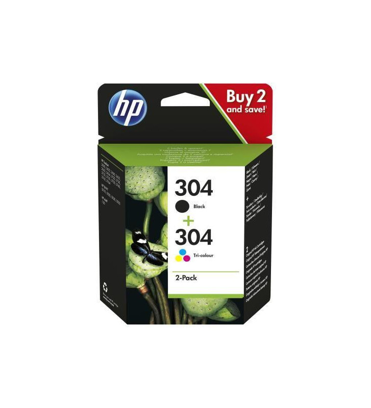 Pack de 2 cartouches jet d'encre N°304 1 x Noir+1 x Couleur