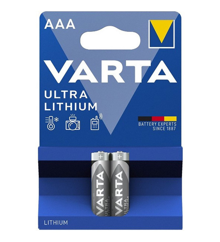 Blister de 2 Piles Lithium Professional Lithium Micro (AAA) LR03 1,5V