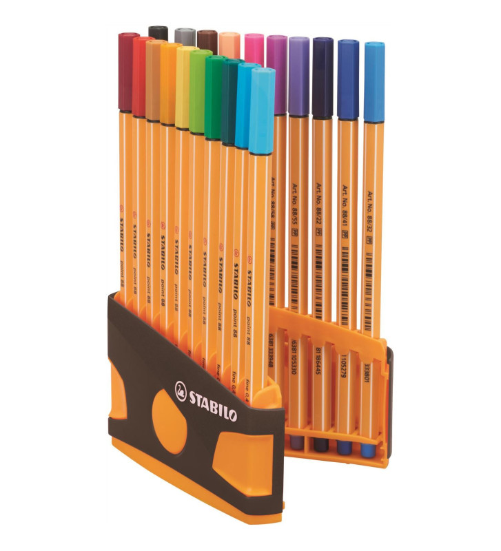 Colorparade 20 Stylos-feutres Dessin point 88 Pointe fine 0,4mm 20 Couleurs