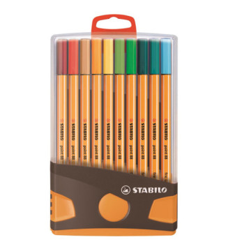 Colorparade 20 Stylos-feutres Dessin point 88 Pointe fine 0,4mm 20 Couleurs