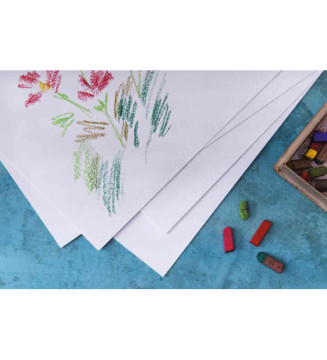 Pochette de 10 Papier à dessin C à grain A3 224 g Blanc