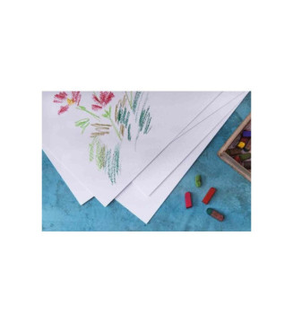 Pochette de 10 Papier à dessin C à grain A3 224 g Blanc