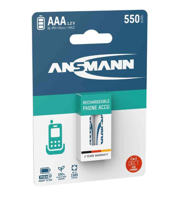Pile rechargeable NiMH, maxE Micro AAA, 550 mAh