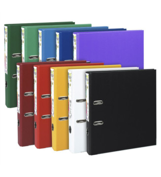 Lot de 10 Classeurs à levier Prem'Touch int/ext polypropylène Dos 50mm A4 maxi Coloris Aléatoire