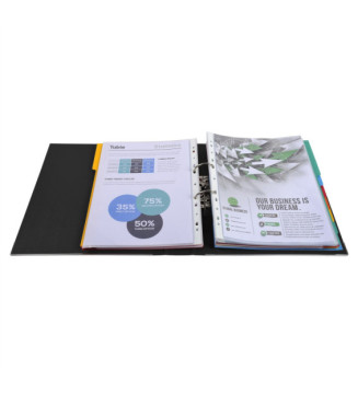 Lot de 10 Classeurs à levier Prem'Touch int/ext polypropylène Dos 50mm A4 maxi Coloris Aléatoire