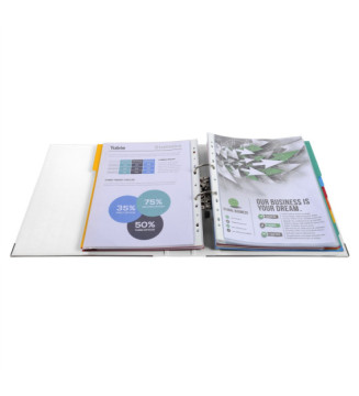 Lot de 10 Classeurs à levier Prem'Touch int/ext polypropylène Dos 50mm A4 maxi Coloris Aléatoire