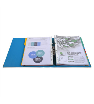 Lot de 10 Classeurs à levier Prem'Touch int/ext polypropylène Dos 50mm A4 maxi Coloris Aléatoire
