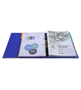 Lot de 10 Classeurs à levier Prem'Touch int/ext polypropylène Dos 50mm A4 maxi Coloris Aléatoire