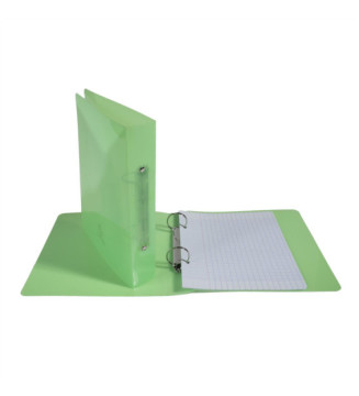 Classeur Polypro 2 anneaux 30mm Dos 40mm 17X22 cm CRYSTAL Couleur aléatoire