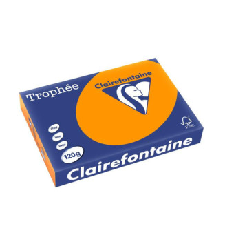 Ramette 250 Feuilles Papier 120g A4 210x297 mm Certifié FSC  orange vif