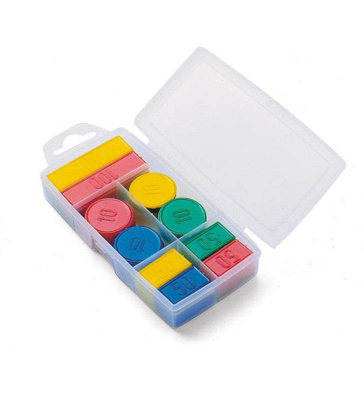 Boîte de 100 Jetons en Plastique pour Jeux de Société