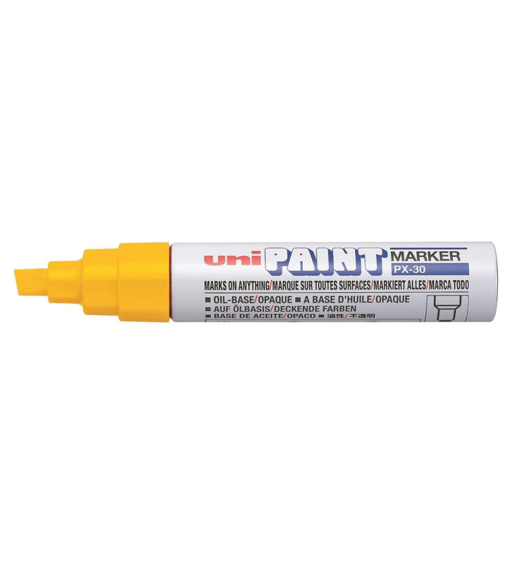 Marqueur PAINT Marker PX30 pointe biseautée large 4 - 8,5mm Jaune