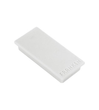 Set de 10 aimants de fixation, force adhésive:1kg, 50 x 23 mm Gris