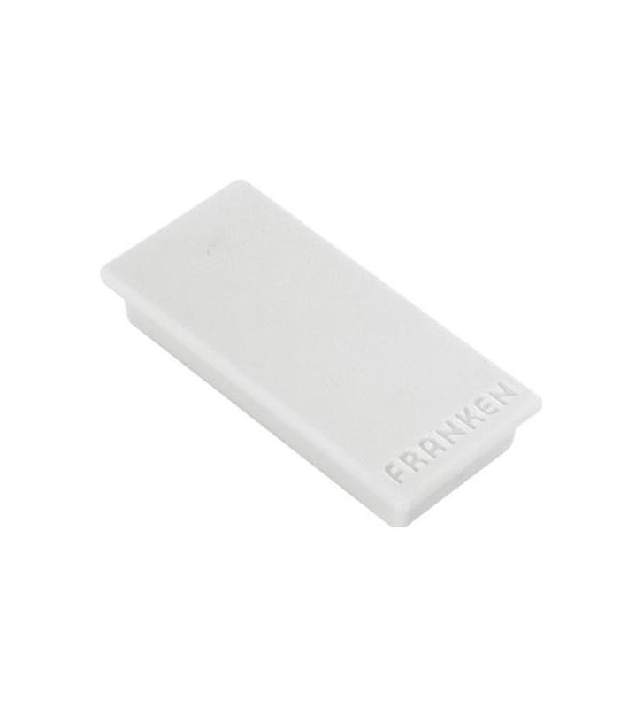 Set de 10 aimants de fixation, force adhésive:1kg, 50 x 23 mm Gris