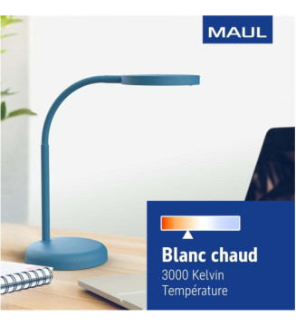 Lampe de bureau à LED MAULjoy sur Socle Atlantic blue