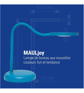 Lampe de bureau à LED MAULjoy sur Socle Atlantic blue