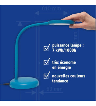 Lampe de bureau à LED MAULjoy sur Socle Atlantic blue