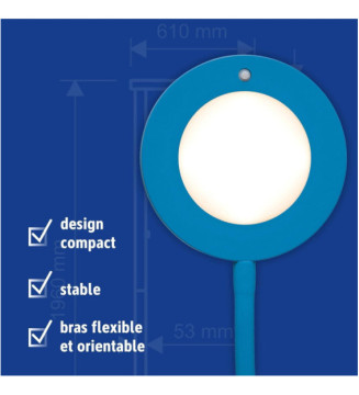 Lampe de bureau à LED MAULjoy sur Socle Atlantic blue