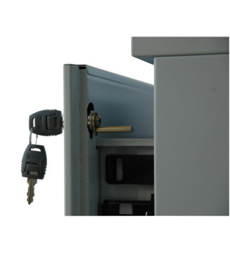 Caisson Mobile 2 tiroirs dont un tiroir dossiers suspendus, H.567 x L,418 x P,541 Anthracite