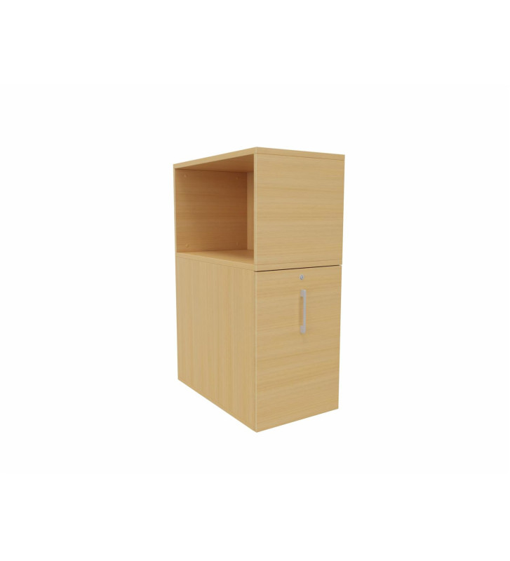 Caisson tower hauteur bureau+niche H.120cm x L.47 x P.80 chêne clair