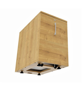 Caisson tower hauteur bureau+niche H.120cm x L.47 x P.80 chêne clair