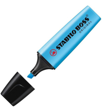 Surligneur BOSS ORIGINAL Rechargeable Pointe Biseautée 2-5 mm  - Bleu