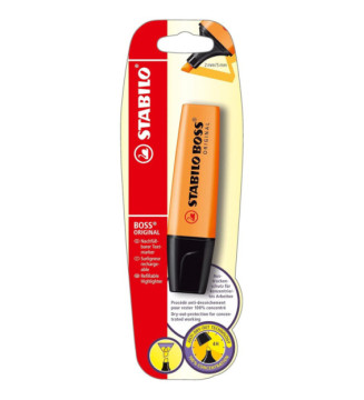 Surligneur BOSS ORIGINAL Rechargeable Pointe Biseautée 2-5 mm  - Orange