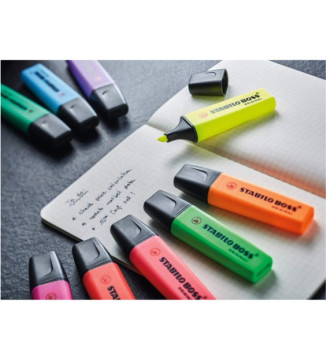 Surligneur BOSS ORIGINAL Rechargeable Pointe Biseautée 2-5 mm  - Orange