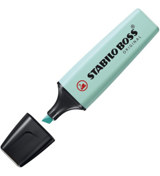 Blister 1 surligneur STABILO BOSS ORIGINAL Pastel - touche de turquoise
