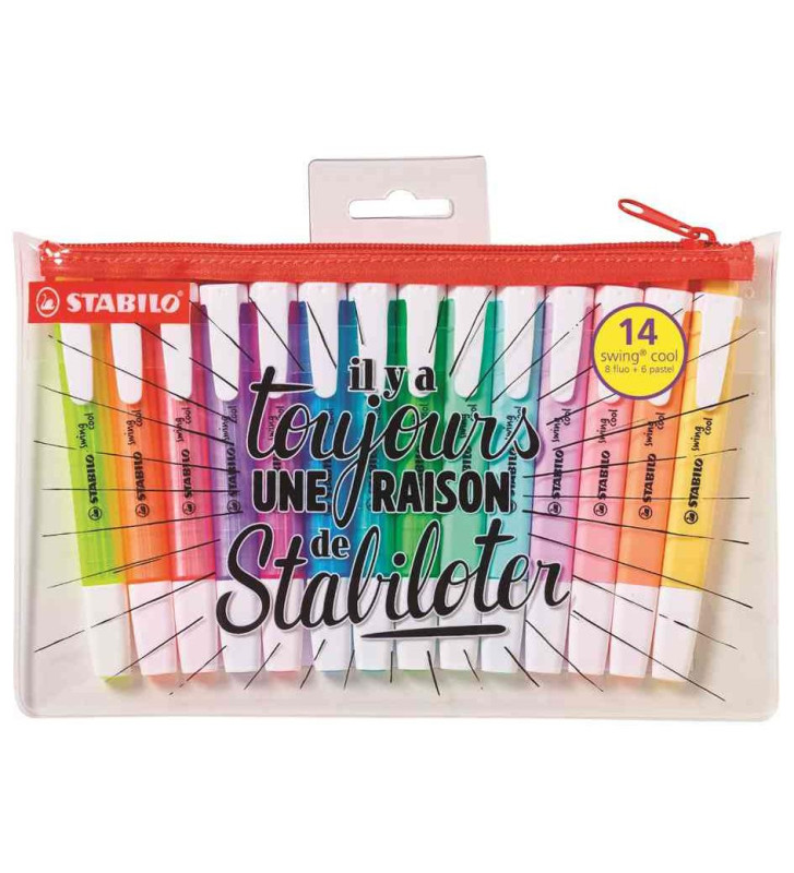 Surligneur swing cool, trousse de 14